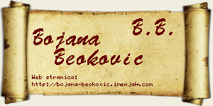 Bojana Beoković vizit kartica